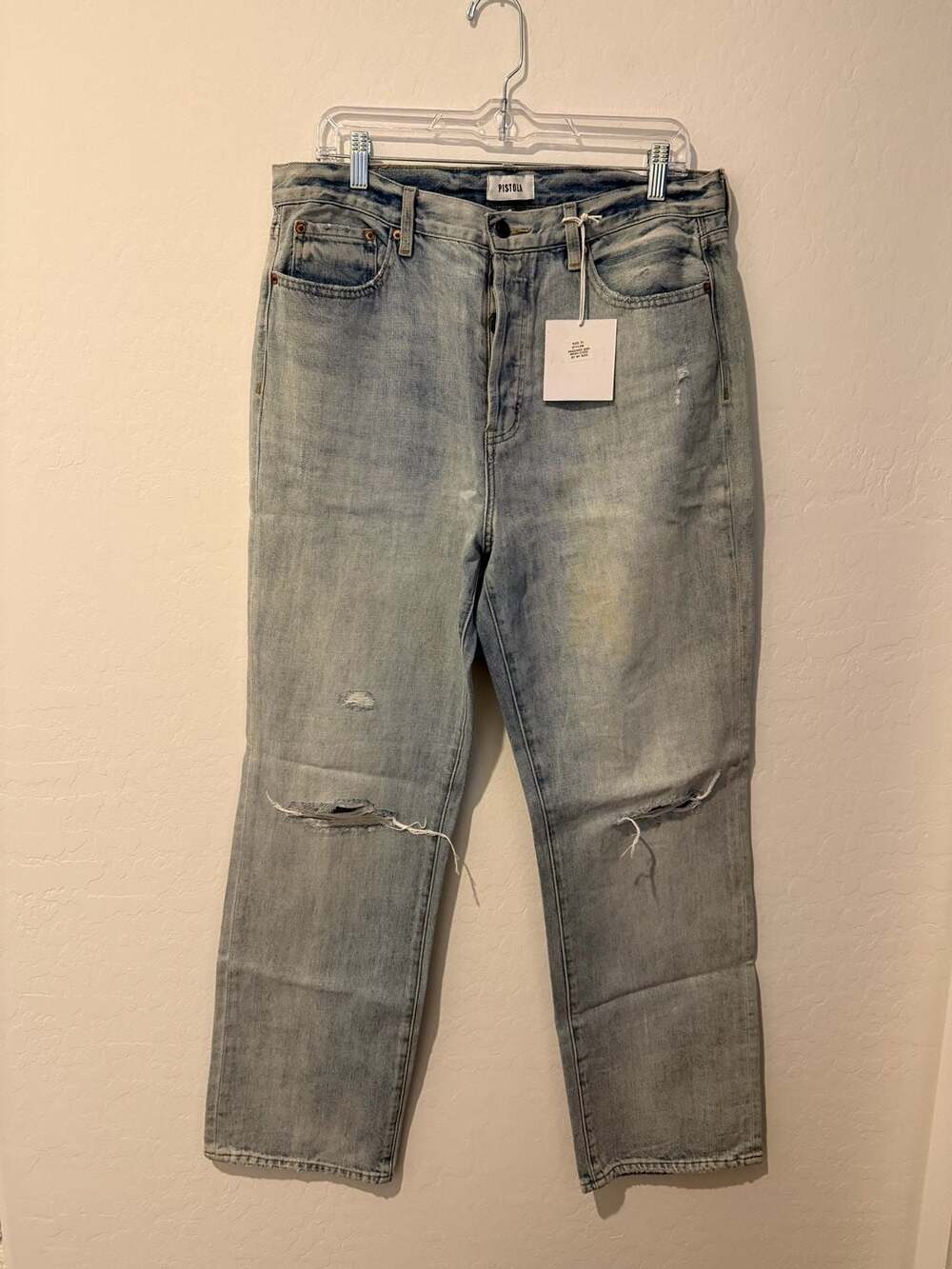 Pistola Cassie Super High Rise Straight Leg Distressed Jeans By My Side Size 31